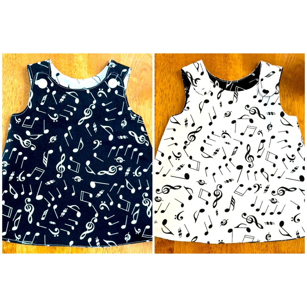 Preemie Reversible Dress Pinafore
